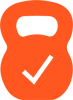 Icon dumbell orange